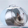 Load image into Gallery viewer, Sac capsule transparente et ventillée pour voyage chat Oscar et Plume
