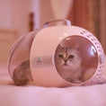 Load image into Gallery viewer, Sac capsule transparente et ventillée pour voyage chat Oscar et Plume
