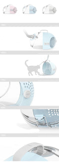 Load image into Gallery viewer, Sac capsule transparente et ventillée pour voyage chat Oscar et Plume
