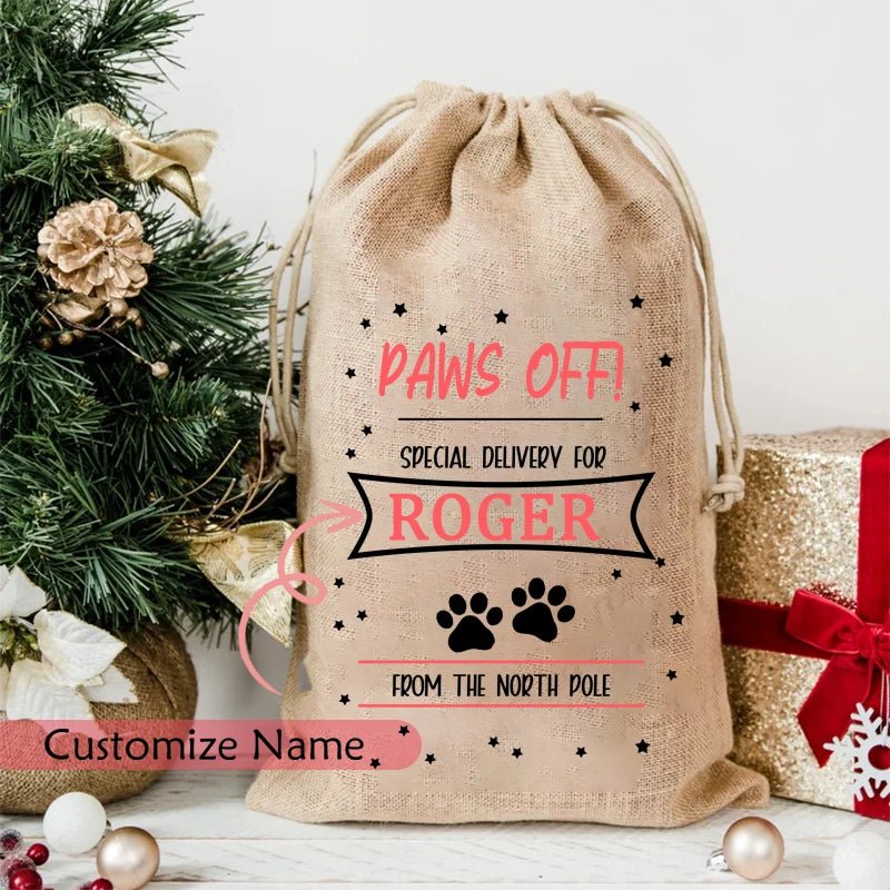 Sac de Noël personnalisable pour chien et chat - Oscar et Plume