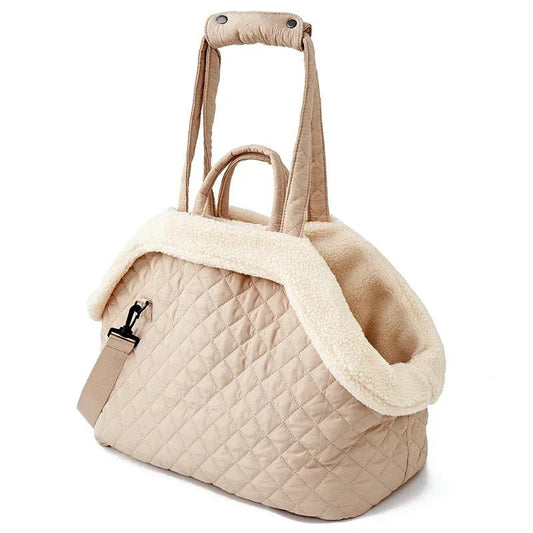 Sac de transport avec doublure fourrure amovible pour chien et chat Oscar et Plume