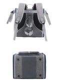 Load image into Gallery viewer, Sac de transport chat et chien gris avec bretelles réglables et ventilation pour animaux
