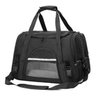 Borsa da trasporto nera per cane e gatto con tasche in mesh e tracolla regolabile Oscar et Plume