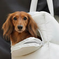 Charger l'image dans la visionneuse de la galerie, Sac de transport moelleux pour chien avec une ouverture en maille et un design confortable pour les petits animaux
