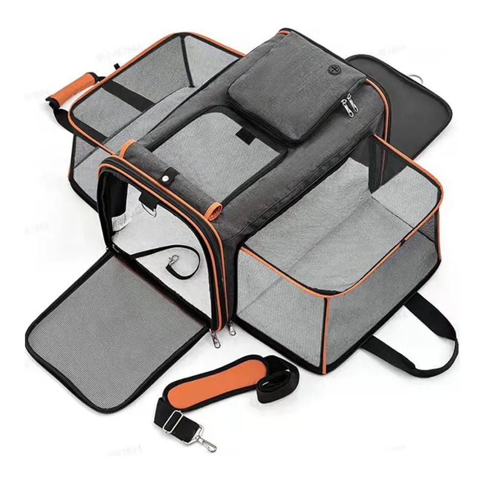 Sac de transport Pliable et Respirant pour chat et chien Oscar et Plume Orange