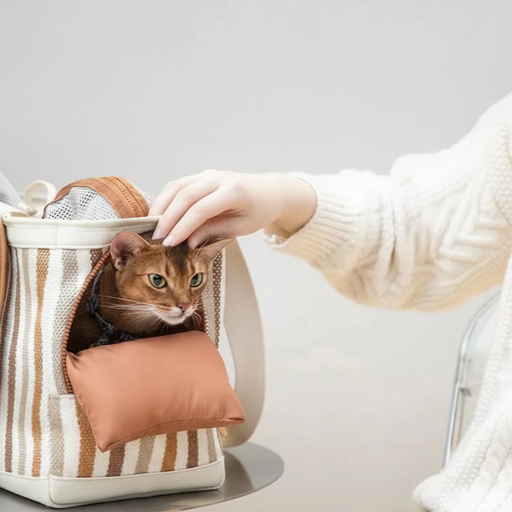 Sac de transport pour chat et chien avec ouvertures pratiques pour un accès facile