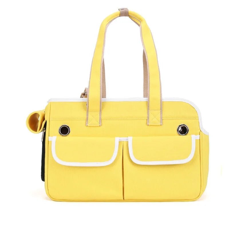 Sac de transport pour chat et petit chien Oscar et Plume Jaune