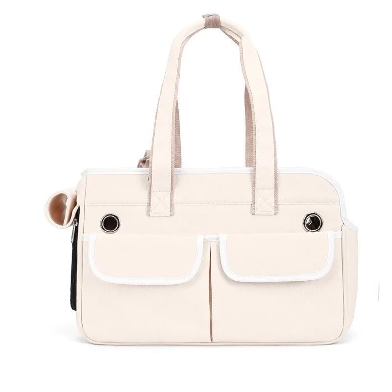 Sac de transport pour chat et petit chien Oscar et Plume Blanc