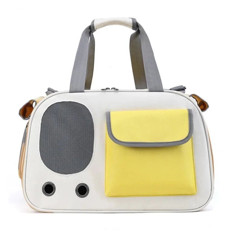 Sac de transport pour chat ou petit chien Oscar et Plume Jaune