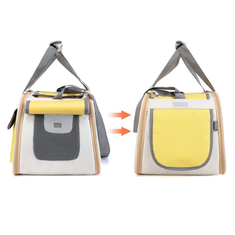 Sac de transport pour chat ou petit chien Oscar et Plume Jaune