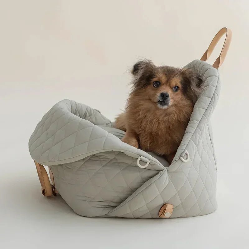 Sac de transport pour chien Oscar et Plume en tissu rembourré avec un design élégant et confortable