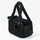 Sac de transport pour petit chien et chat en noir avec des poignées douces et un design tendance