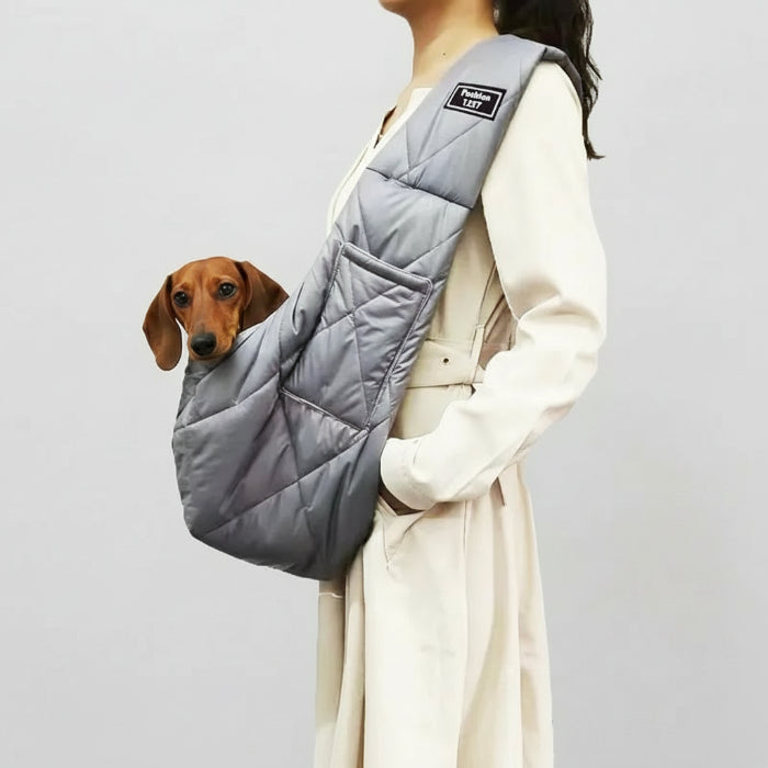 Sac de transport pour petit chien Oscar et Plume avec poche et design pratique