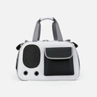 Borsa da viaggio per cane e gatto grigia e nera con maniglia e ventilazione per il trasporto di animali