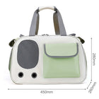 Borsa da viaggio per cani e gatti Oscar e Plume in tessuto beige con tasche e prese d’aria per animali