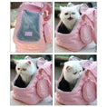 Load image into Gallery viewer, Sac de voyage imperméable et respirant pour petit chien et chat Oscar et Plume Rose
