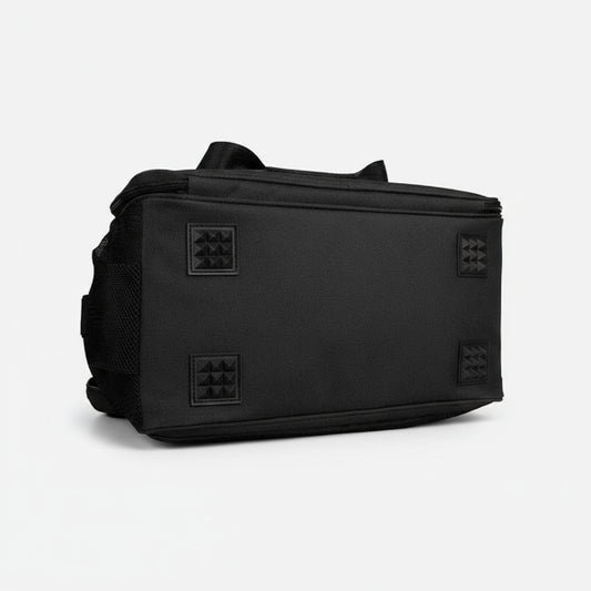 Sac de voyage pour chat et chien Oscar et Plume noir avec renforts au fond pour transporter les animaux en sécurité