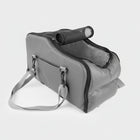 Sac de voyage pour chien et chat gris avec poignée et bandoulière pour le transport facile