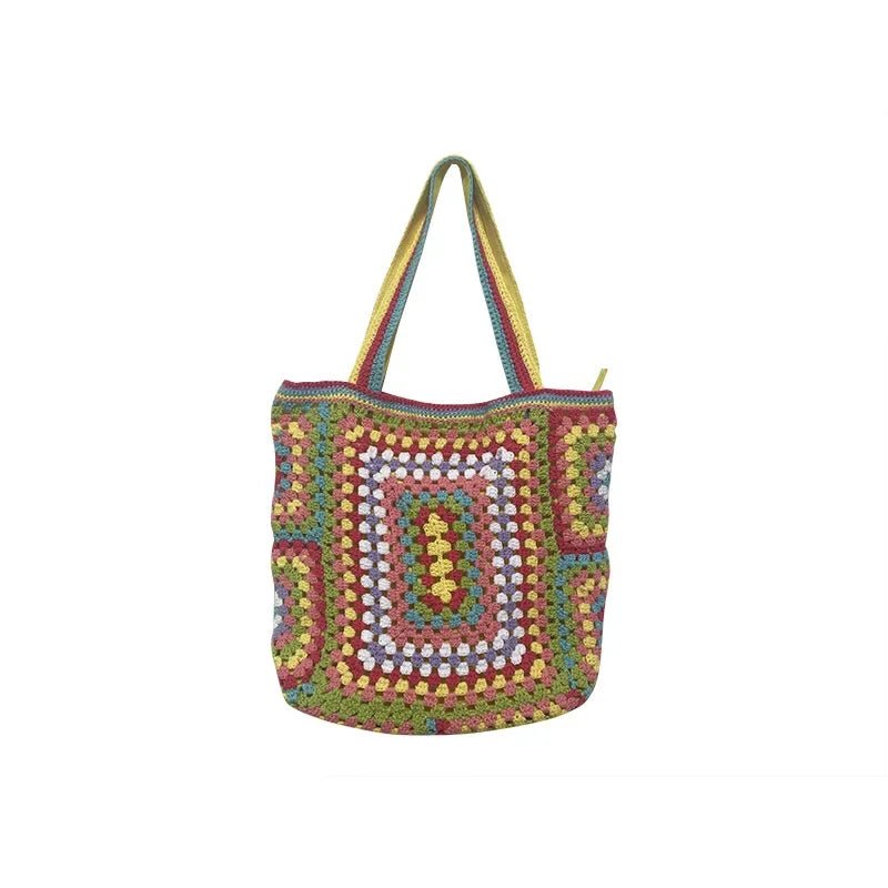 Sac fourre-tout tricoté main crochet Oscar et Plume