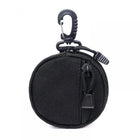 Sac friandises pour chien rond noir avec fermeture éclair et clip pour fixation facile