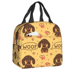 Sac isotherme teckel avec motifs de chiens et cœurs parfait pour les amateurs de chiens