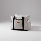 Sac voiture pour chat Oscar et Plume en tissu beige avec poignées robustes et design élégant
