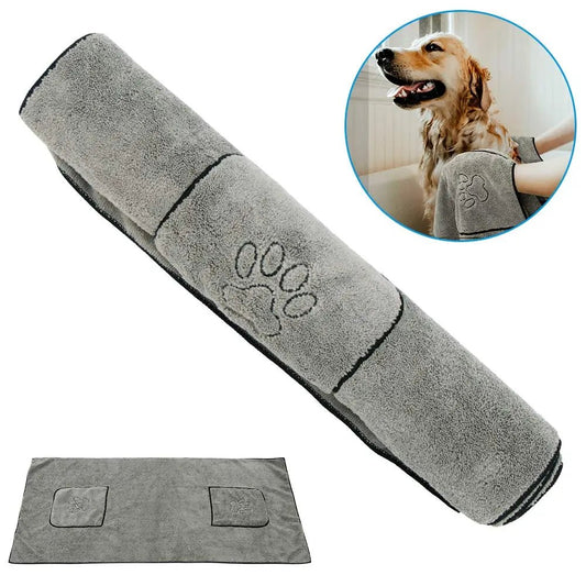 Serviette de bain super absorbante pour chien - Oscar et Plume