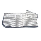 Serviette séchage chien grise et blanche à motif zigzag pour un séchage rapide et efficace