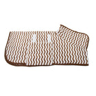 Serviette séchage chien Oscar et Plume avec motif zigzag marron et blanc pour un séchage efficace