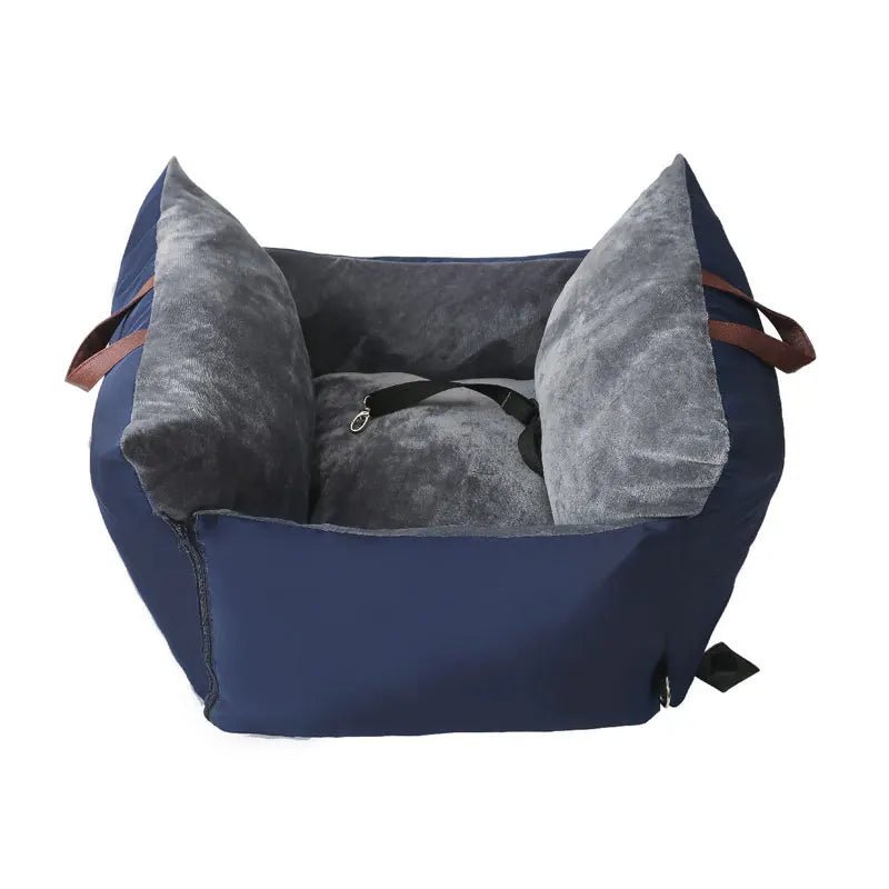 Siège de voiture et sac de transport intérieur velours Oscar et Plume Bleu foncé