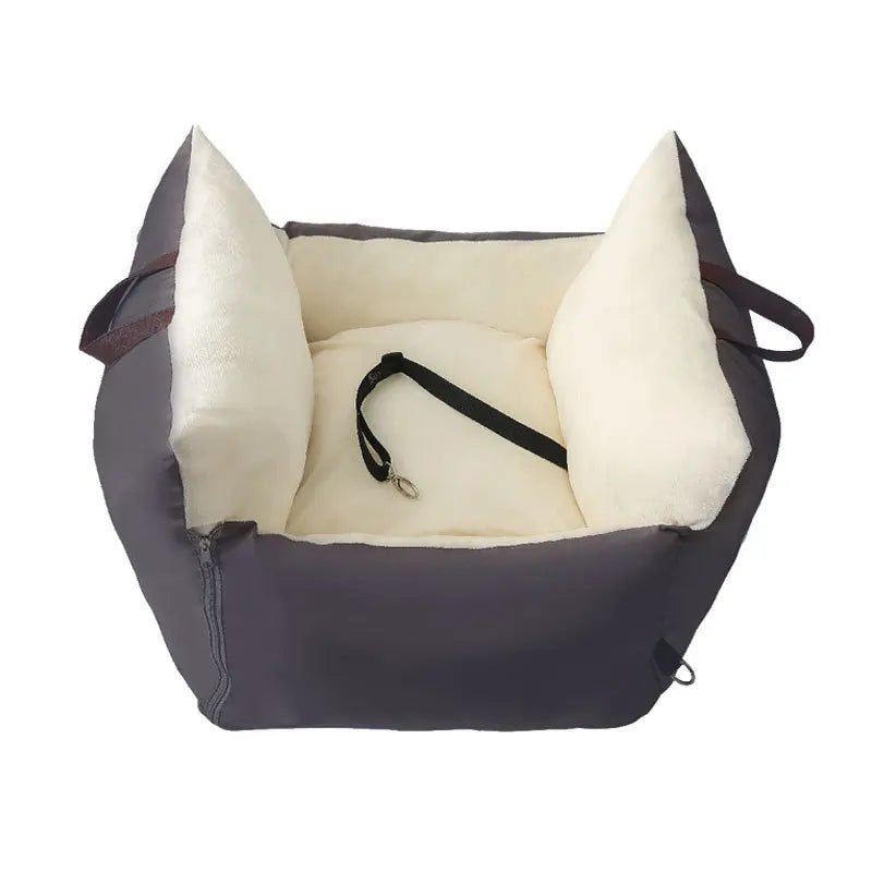 Siège de voiture et sac de transport intérieur velours Oscar et Plume Gris foncé