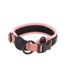 Collier AirTag pour chien rose avec boucle noire ajustable et support pour tracker
