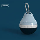 Gourde de voyage pour chien de 200ML avec un design en deux couleurs et un mousqueton de fixation