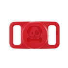 Support AirTag chien rouge en silicone avec motif chien pour attacher facilement à un collier