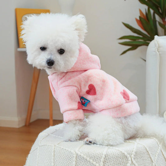 Sweat à capuche doux pour petit chien - Oscar et Plume