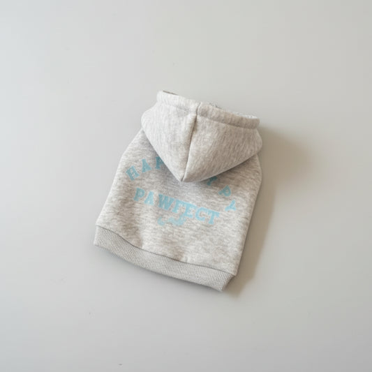 Sweat à capuche pour petit chien gris et rose avec motifs pour un style amusant