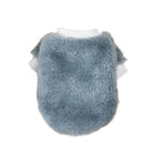 Sweat doux pour chien gris bleu en peluche avec col et manches blanches Oscar et Plume