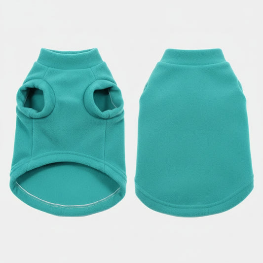 Sweat polaire pour chat en turquoise, doux et confortable pour les journées fraîches