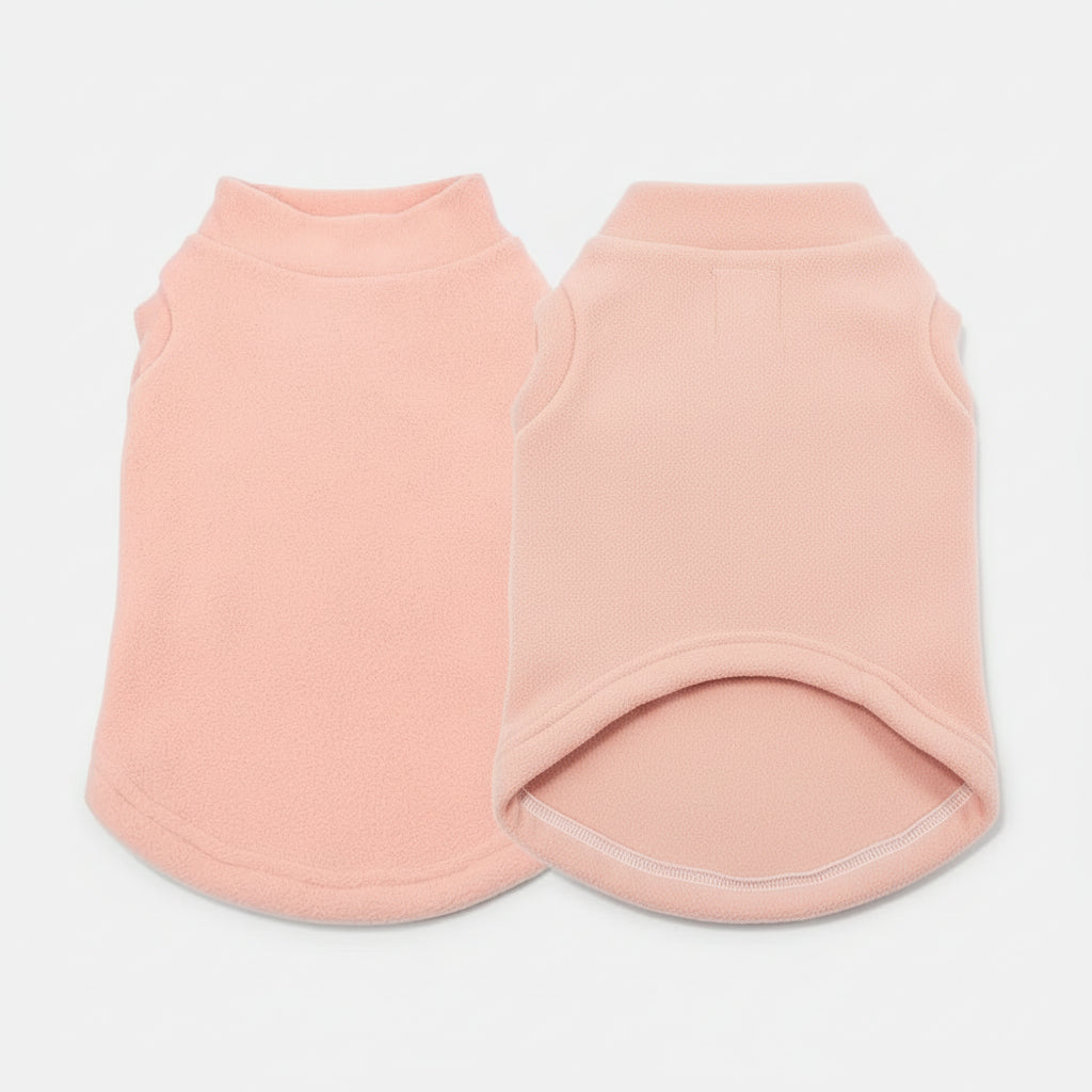 Sweat polaire pour chat en rose doux, confortable et adapté aux animaux de compagnie