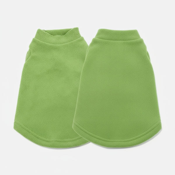 Sweat polaire pour chat en vert doux, conçu pour le confort et la chaleur de votre animal de compagnie