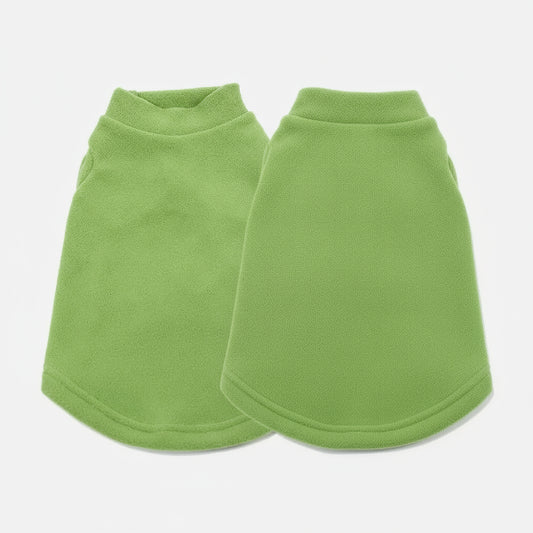 Sweat polaire pour chat en vert doux, conçu pour le confort et la chaleur de votre animal de compagnie