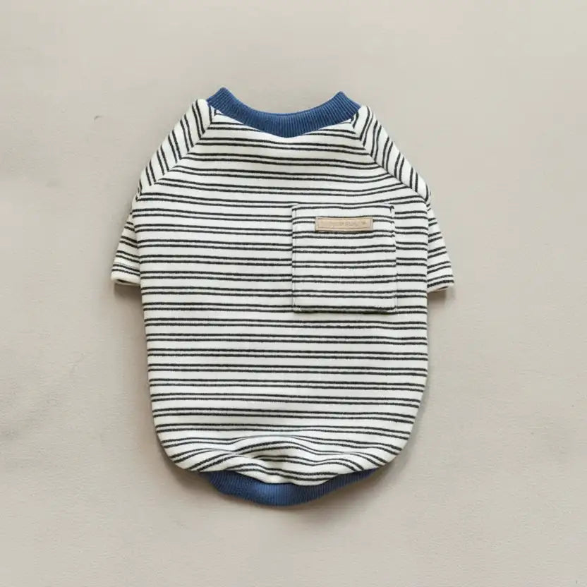 Sweat pour chien teckel à rayures avec poche avant pour le style et le confort