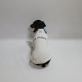 Load image into Gallery viewer, Sweat pour teckel col chemise blanc avec le mot CLOUDY pour un look élégant de chien
