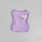 T-shirt design pour chien lilas avec motif lapin en laine et texture côtelée Oscar et Plume