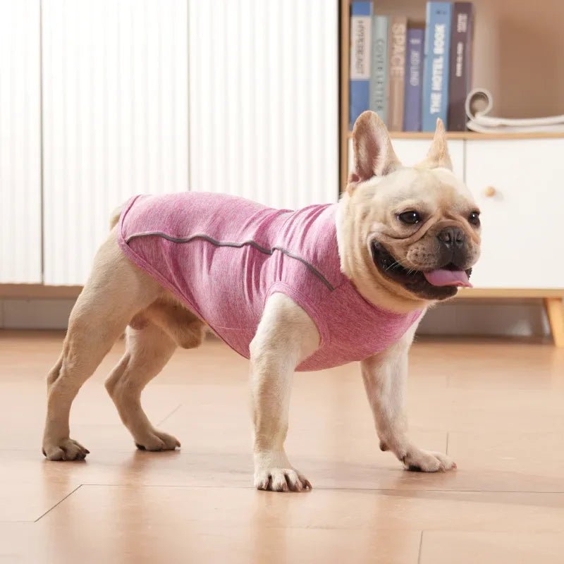 T-shirt fin avec bande réfléchissante pour chien Oscar et Plume Violet / XS