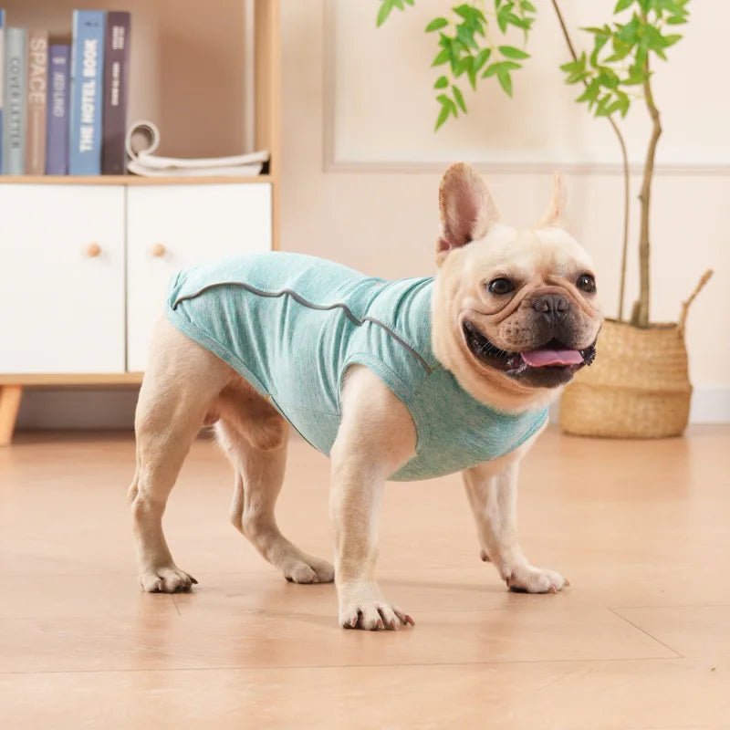 T-shirt fin avec bande réfléchissante pour chien Oscar et Plume Vert / XS