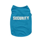 T-shirt léger pour chien en bleu avec le mot SECURITY imprimé au dos