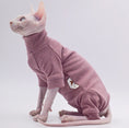 Load image into Gallery viewer, T-shirt pour chat sphynx en jersey rose avec col haut et manches courtes pour un confort stylé
