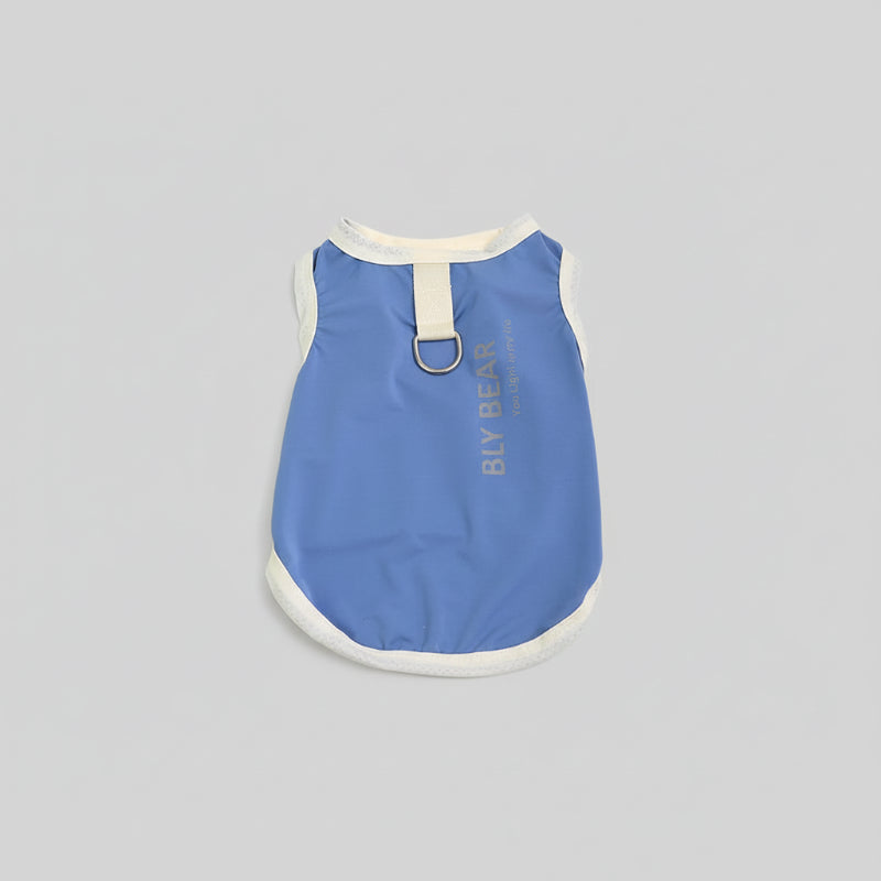 T-shirt rafraîchissant pour chien en bleu avec une finition douce et confortable pour les animaux de compagnie