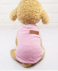 Load image into Gallery viewer, T-Shirt rayé en Coton pour chien Oscar et Plume Rose / XS
